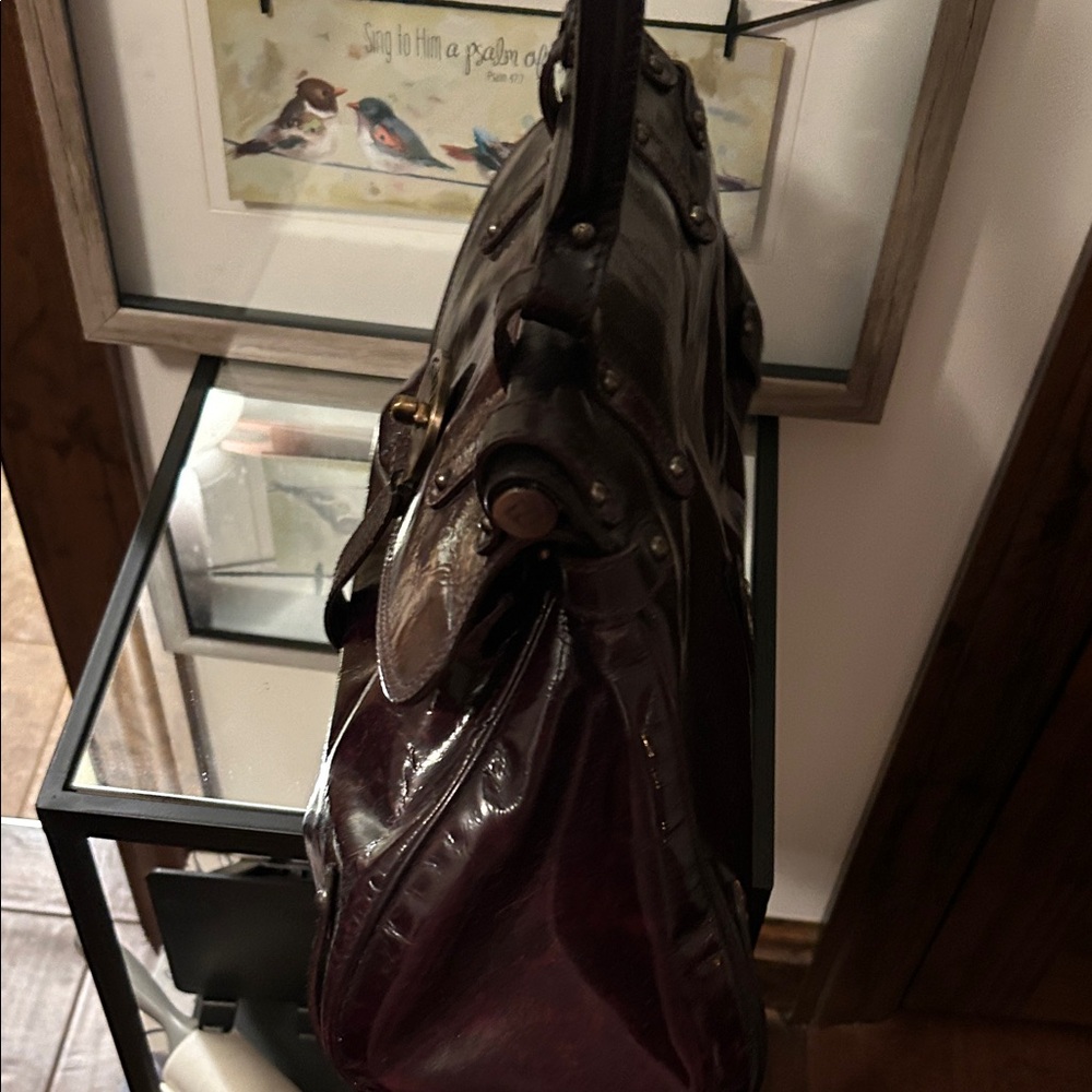 Fendi Dark Brown Leather Satchel - Picture 4 of 16